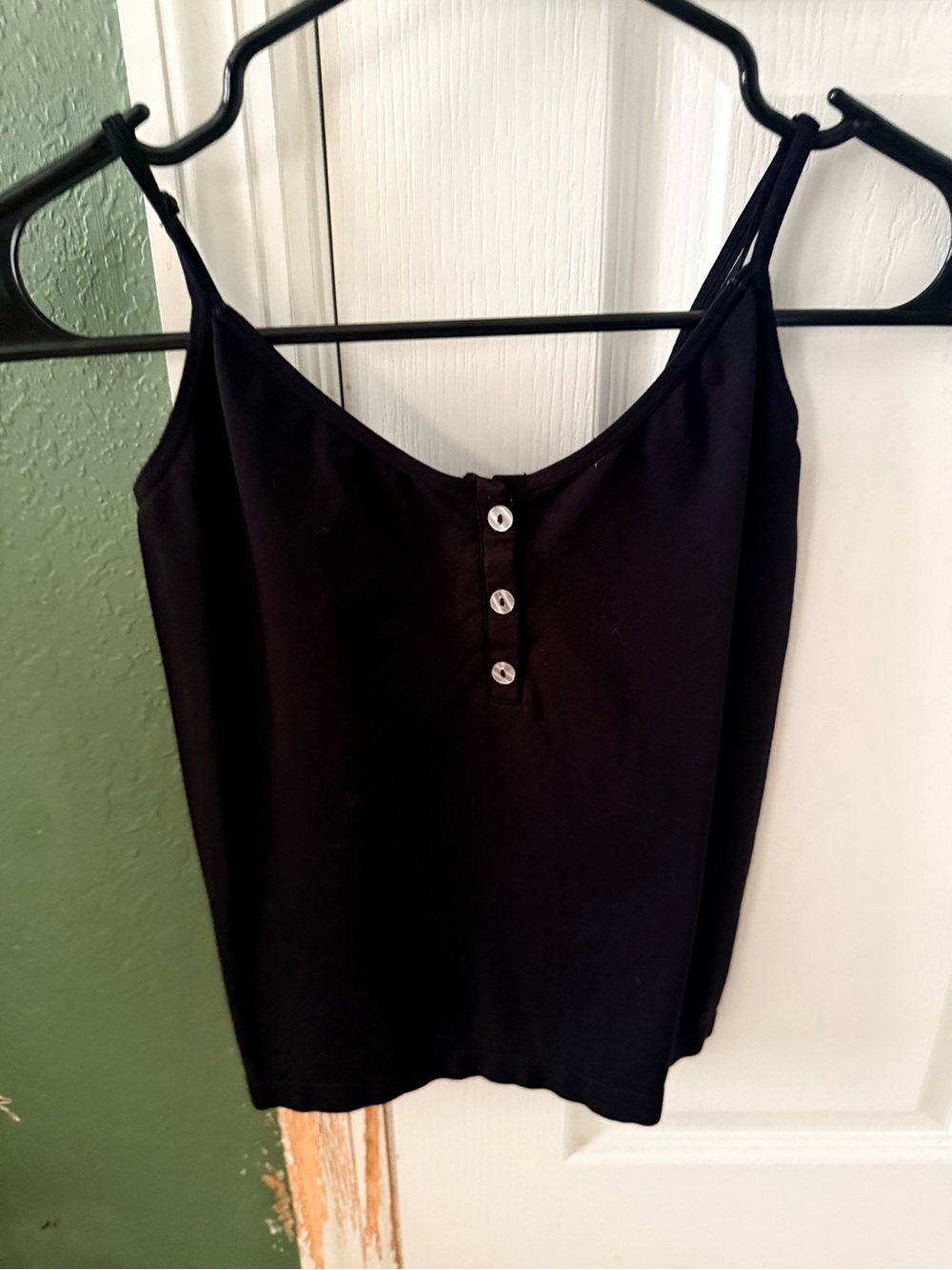 wild fable Black Button-Front Camisole Tank